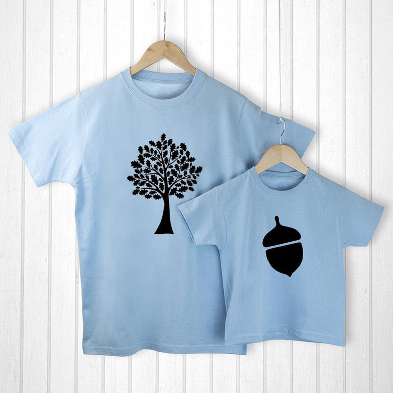 Textile Gifts & Accessories Personalized Father's Day Gifts - Daddy and Me Acorn Blue T-Shirts Treat Gifts