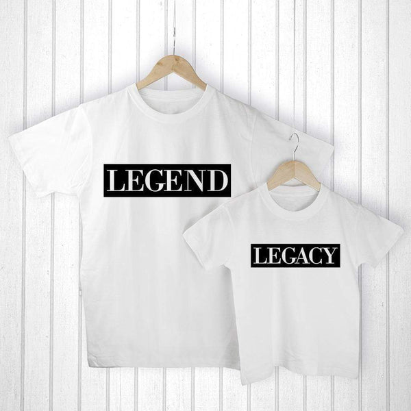 Textile Gifts & Accessories Personalized Father's Day Gifts - Daddy and Me Legendary White T-Shirts Treat Gifts
