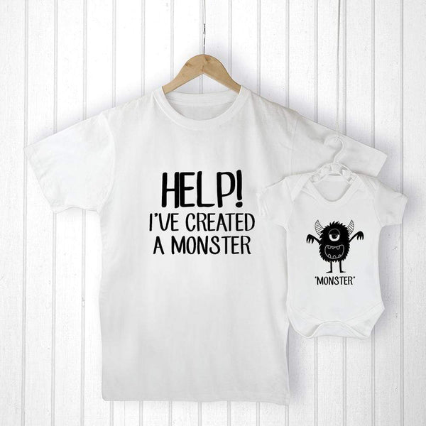 Textile Gifts & Accessories Personalized Gifts For Dad - Daddy and Me Little Monster Set Treat Gifts