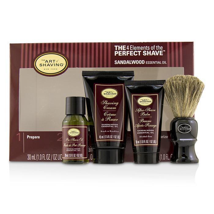 The 4 Elements of the Perfect Shave Mid-Size Kit - Sandalwood - 4pcs-Men's Skin-JadeMoghul Inc.