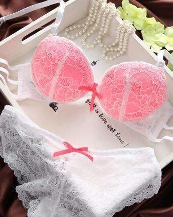The French Original lace Underwear-Bra Set-pink-B-34-JadeMoghul Inc.