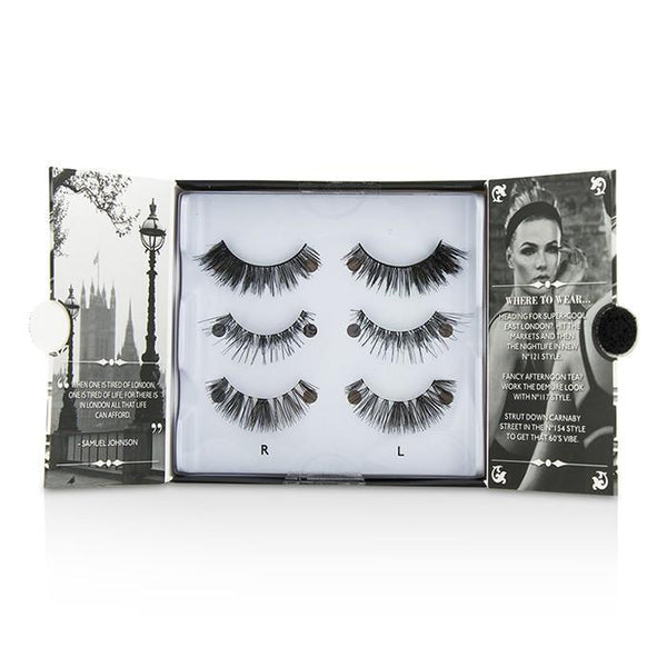 The London Edit False Lashes Multipack - # 121, # 117, # 154 (Adhesive Included) - 3pairs-Make Up-JadeMoghul Inc.