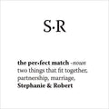 "The Perfect Match" Dictionary Cards Indigo Blue (Pack of 1)-Table Planning Accessories-Black-JadeMoghul Inc.