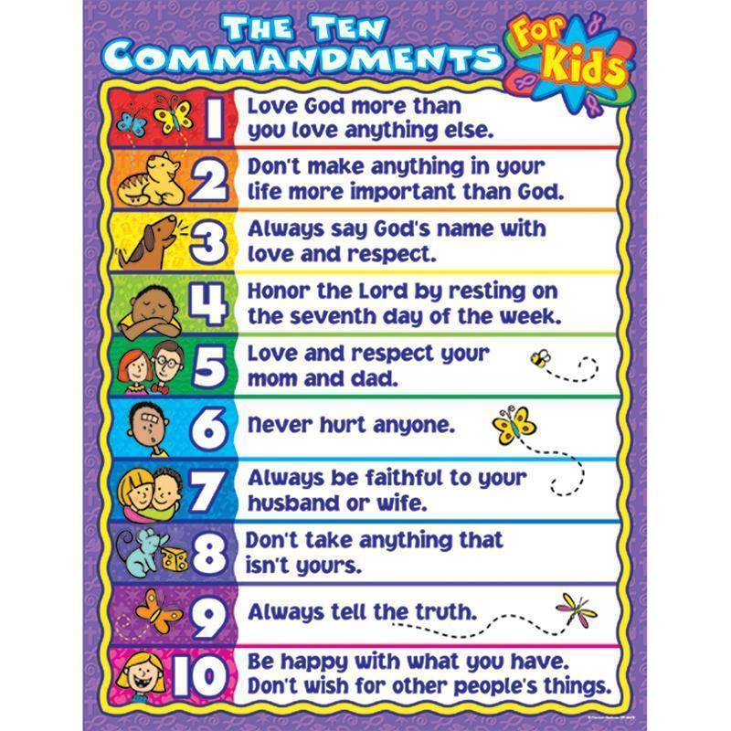 THE TEN COMMANDMENTS FOR KIDS-Learning Materials-JadeMoghul Inc.