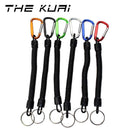 THEKUAI Fishing Lanyard Spring Rope Fishing Trackle Fishing Tools Fishing Rope with Camping Carabiner Secure Lock 1pcs 2020 JadeMoghul Inc. 