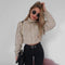 Thick Cable Knit Turtle Neck Crop sweater