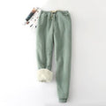 Thick Fur Lined Winter Jogger Pants