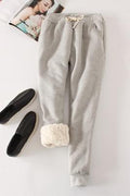Thick Fur Lined Winter Jogger Pants