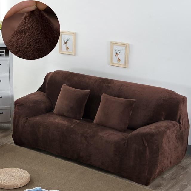 thick Plush sofa cover for living room sofa towel Slip-resistant Keep warm couch cover  strech sofa Slipcover for winter AExp