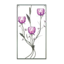 Candle Sconces Magenta Flower Three Candle Wall Sconce