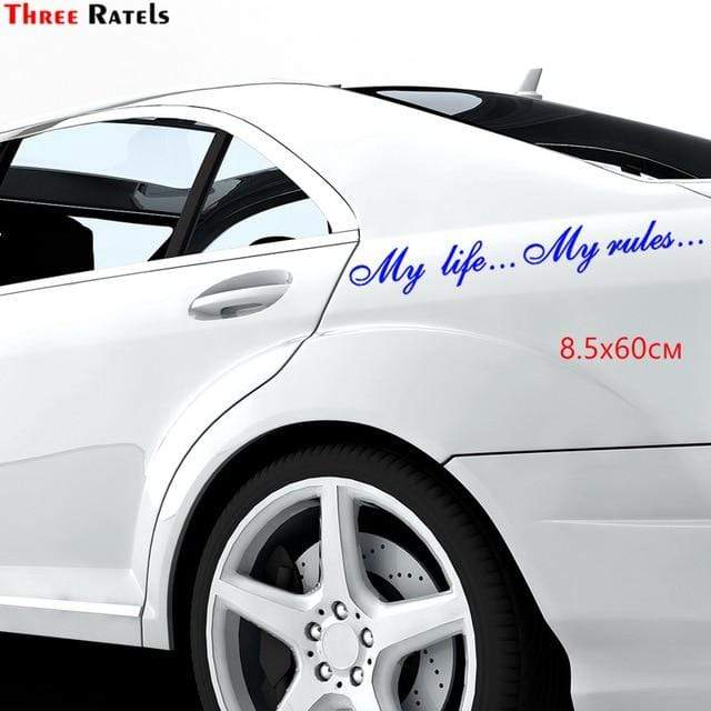 Three Ratels TZ-640 8.5*60cm 1-2 pieces My life...My rules... car stickers and decals auto sticker JadeMoghul Inc. 