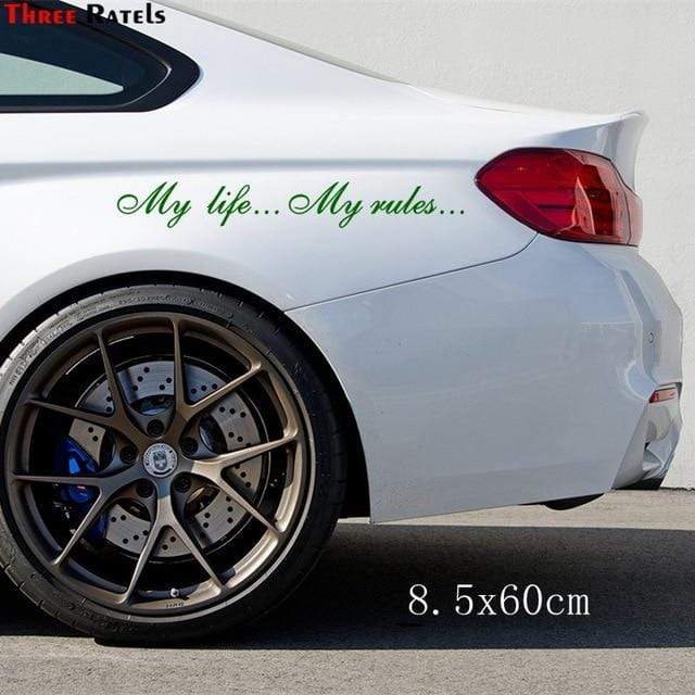 Three Ratels TZ-640 8.5*60cm 1-2 pieces My life...My rules... car stickers and decals auto sticker JadeMoghul Inc. 