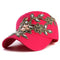 Three wholesale fall fashion Denim Baseball cap Sports Hat cap canvas Snapback caps hat for women good quality-Red-adjustable-JadeMoghul Inc.