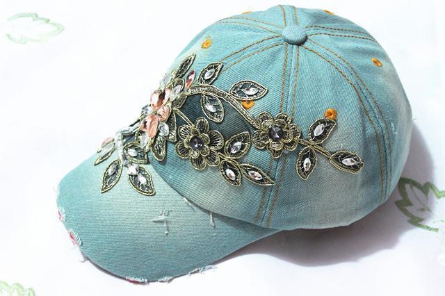 Three wholesale fall fashion Denim Baseball cap Sports Hat cap canvas Snapback caps hat for women good quality-Silver-adjustable-JadeMoghul Inc.