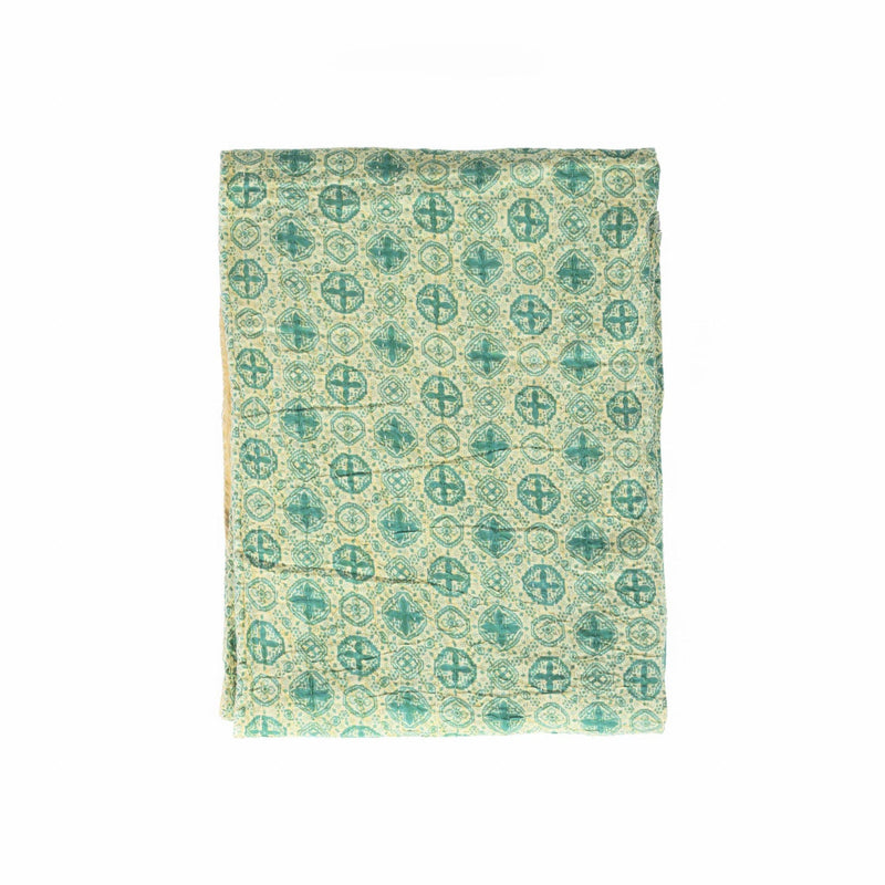Throws Cheap Throw Blankets - 50" x 70" Multicolored, Striking, Kantha - Throw HomeRoots
