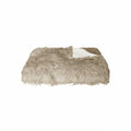 Throws Faux Fur Throw - 50" x 70" x 2" Tan Sheepskin Faux Fur Throw HomeRoots