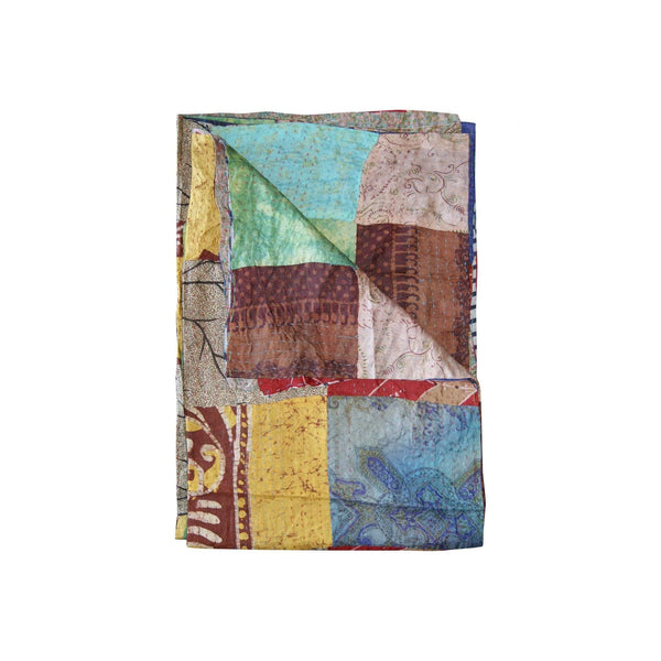 Throws Throw Blankets 60" x 90" Silk Multicolor Throws 8021 HomeRoots