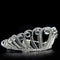 Tiara Crown LO2108 Imitation Rhodium Brass Tiaras & Hair Clip with Crystal