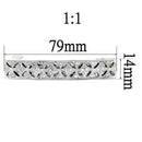 Tiaras & Hair Clip Wedding Tiara LO1428 Rhodium White Metal Tiaras & Hair Clip with Crystal Alamode Fashion Jewelry Outlet