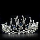 Wedding Tiara LO2107 Imitation Rhodium Brass Tiaras & Hair Clip with Crystal