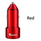 TIEGEM Dual USB Car Charger Quick Charge 2.0 3.0 Mobile Phone USB Car charger for iPhone 7 8 X Samsung Xiaomi Car Phone Charger-China-Red-JadeMoghul Inc.