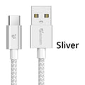 Tiegem USB Type C Cable Fast Charging 2A USB 3.1 USB C cable Data Cable USB Type-C charge cable for Samsung S8 Xiaomi Huawei LG-China-Sliver-1m-JadeMoghul Inc.