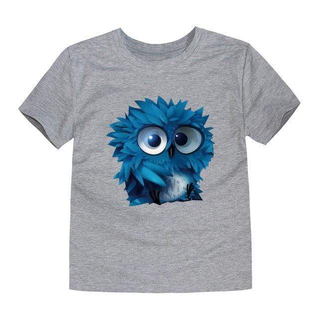 TINOLULING 12 Colors 2017 Boys Girls owl T Shirt Kids T-Shirt Children Tops Baby Tees For 2-14 Years