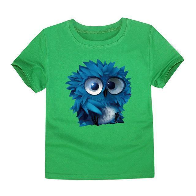 TINOLULING 12 Colors 2017 Boys Girls owl T Shirt Kids T-Shirt Children Tops Baby Tees For 2-14 Years