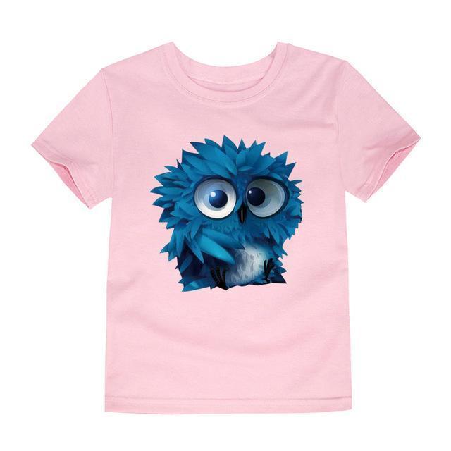 TINOLULING 12 Colors 2017 Boys Girls owl T Shirt Kids T-Shirt Children Tops Baby Tees For 2-14 Years