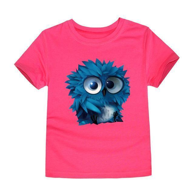 TINOLULING 12 Colors 2017 Boys Girls owl T Shirt Kids T-Shirt Children Tops Baby Tees For 2-14 Years