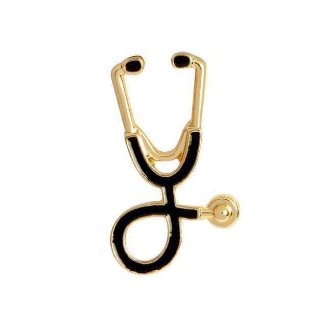 Tiny Metal Stethoscope Brooch Pins For Doctors Nurse Student Jacket Coat Shirt Collar Lapel Pin Button Badge Medical Jewelery