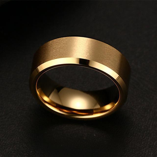 Titanium Ring Men-6-Gold-JadeMoghul Inc.