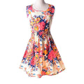 TIY Clothing Elegant Fashion Woman Floral Sleeveless Chiffon Slim Short Dress TIY