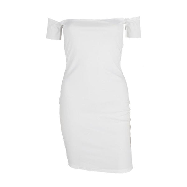 TIY Clothing New Summer Woman Strapless Solid Color Tight A-Line Dress TIY