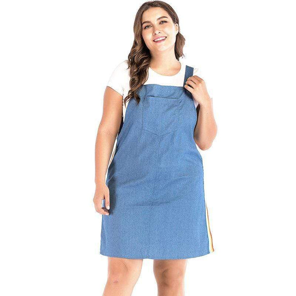 TIY Clothing Plus Size Lady Fashion Weekend Casual Style Solid Color Belt Skirt TIY