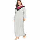 TIY Clothing Plus Size Women Casual Style Hot Sale Color Blocking Maxi Dress TIY