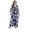 TIY Clothing Plus Size Women Sexy Deep V Neck Fashion Print Long Dress TIY