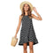 TIY Clothing Polka Dot Printed Bright Color Sleeveless Frilled Hemline Dress TIY