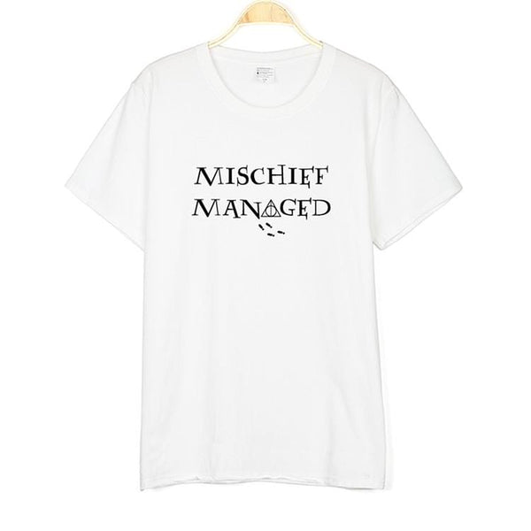 TIY Clothing Popular Hot Sale "Mischief Managed " Letters Print T-shirt TIY