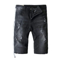 TIY Clothing Retro Style Men Cotton Ripped Denim Shorts TIY