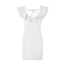 TIY Clothing Sexy Backless Design Solid Color Flouncing Neckline Women Tight Dress TIY