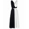 TIY Clothing Sexy Cut-out Color Blocking Design Women Halter Neck Maxi Dress TIY