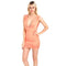 TIY Clothing Sexy Deep V Neck Women Sleeveless Solid Color Pleated Design Dress TIY
