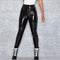 TIY Clothing Sexy Lady Good Quality Solid Color PU Tight Pants TIY