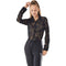 TIY Clothing Sexy Lady Hollow Black Lace Long-sleeve Blouse TIY