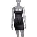 TIY Clothing Sexy Lady Solid Color Lustrous Fabric Club Tight Slip Dress TIY