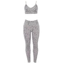 TIY Clothing Sexy Leopard Print Design Women Camisole Top Sports Leggings Set TIY