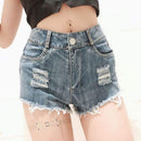 TIY Clothing Sexy Night-club High-waisted Raw Hem Destroyed Denim Shorts TIY