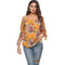 TIY Clothing Sexy Off-shoulder Pattern Colorful Flower Printed Sweet Women Loose Blouse TIY