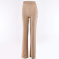 TIY Clothing Sexy Women Solid Color Velvet Fabric High-waisted Straight Pants TIY
